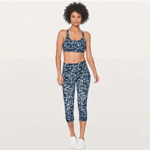Lululemon Wunder Under High-Rise Embellished Floral Multi Crop Leggings